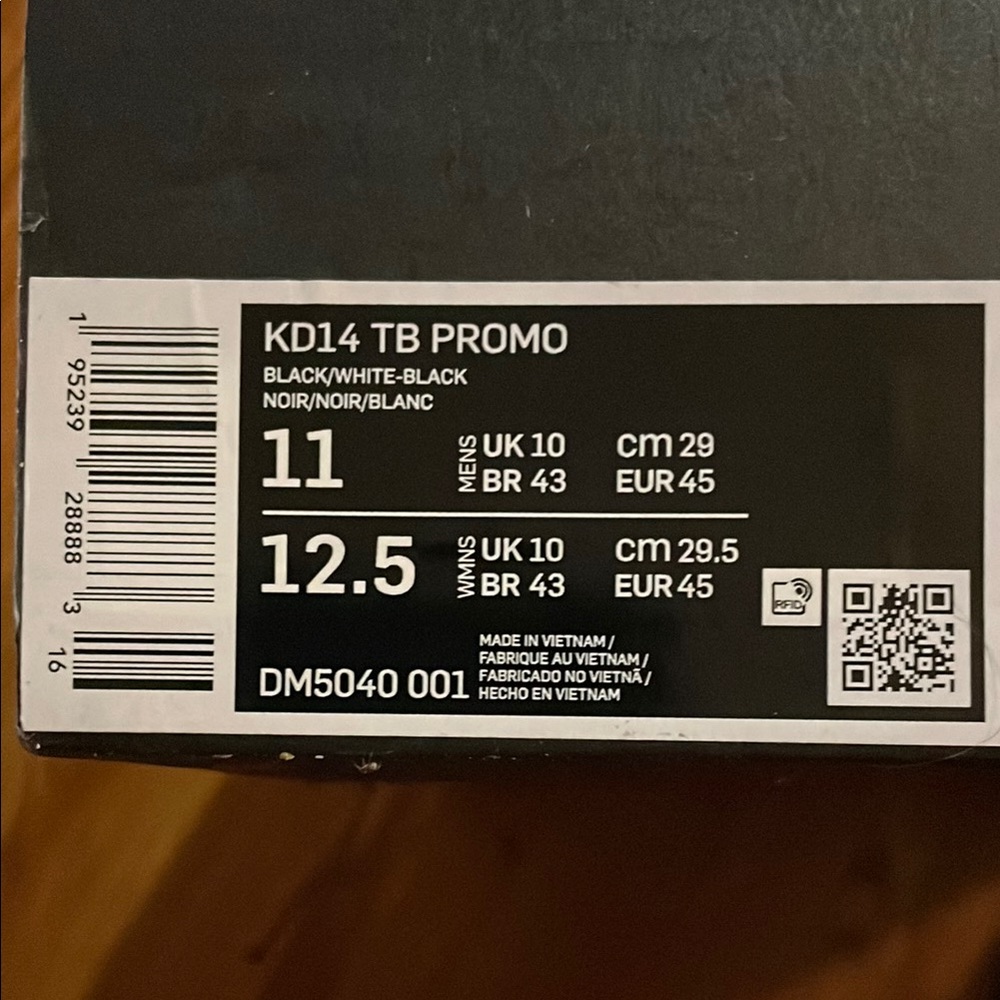 Nike KD14 TB Promo Black/White Sneakers